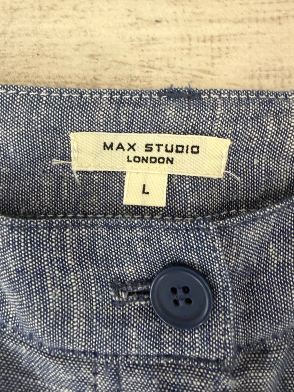 Max Studio London Wide-Leg Linen Blend 2Pc Pant Set in Slate Gray - Picture 6 of 7